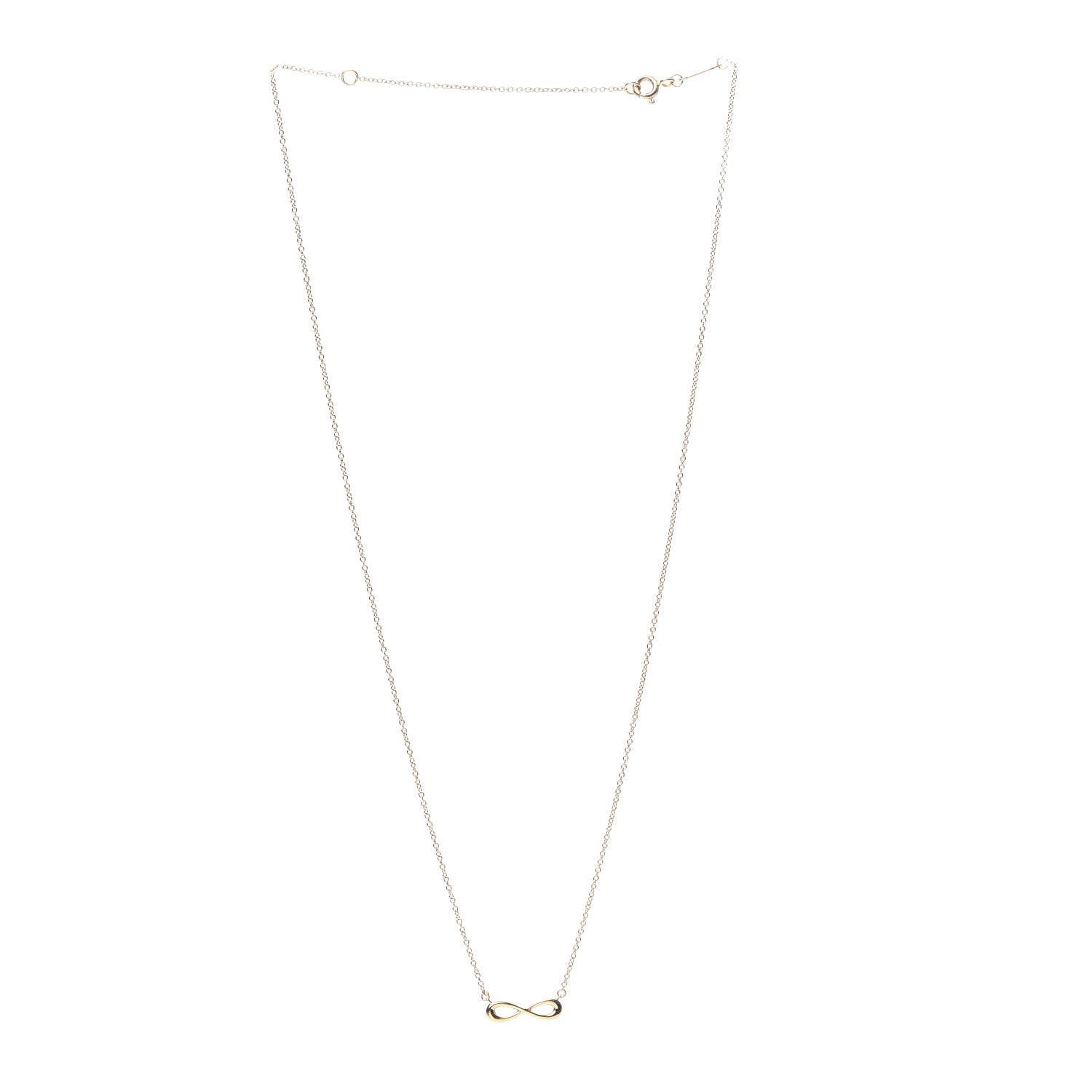 Tiffany 18K Rose Gold Infinity Pendant Necklace 3 of 5