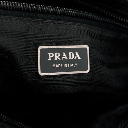 Prada Tessuto Nylon Saffiano Flat Messenger Bag Black 7 of 12