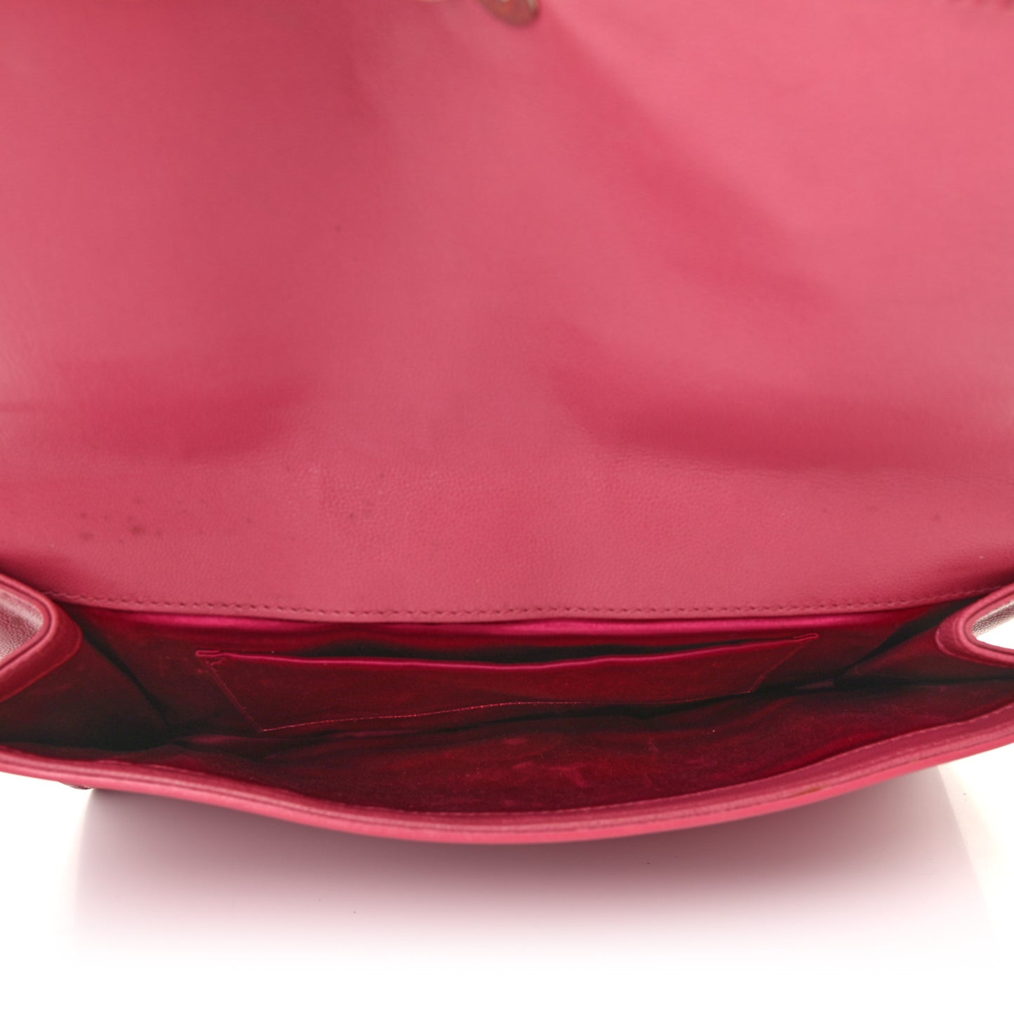 Goatskin Monogram Large Belle De Jour Clutch Lipstick Fuchsia
