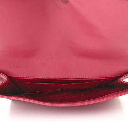 Saint Laurent Goatskin Monogram Large Belle De Jour Clutch Lipstick Fuchsia 5 of 11