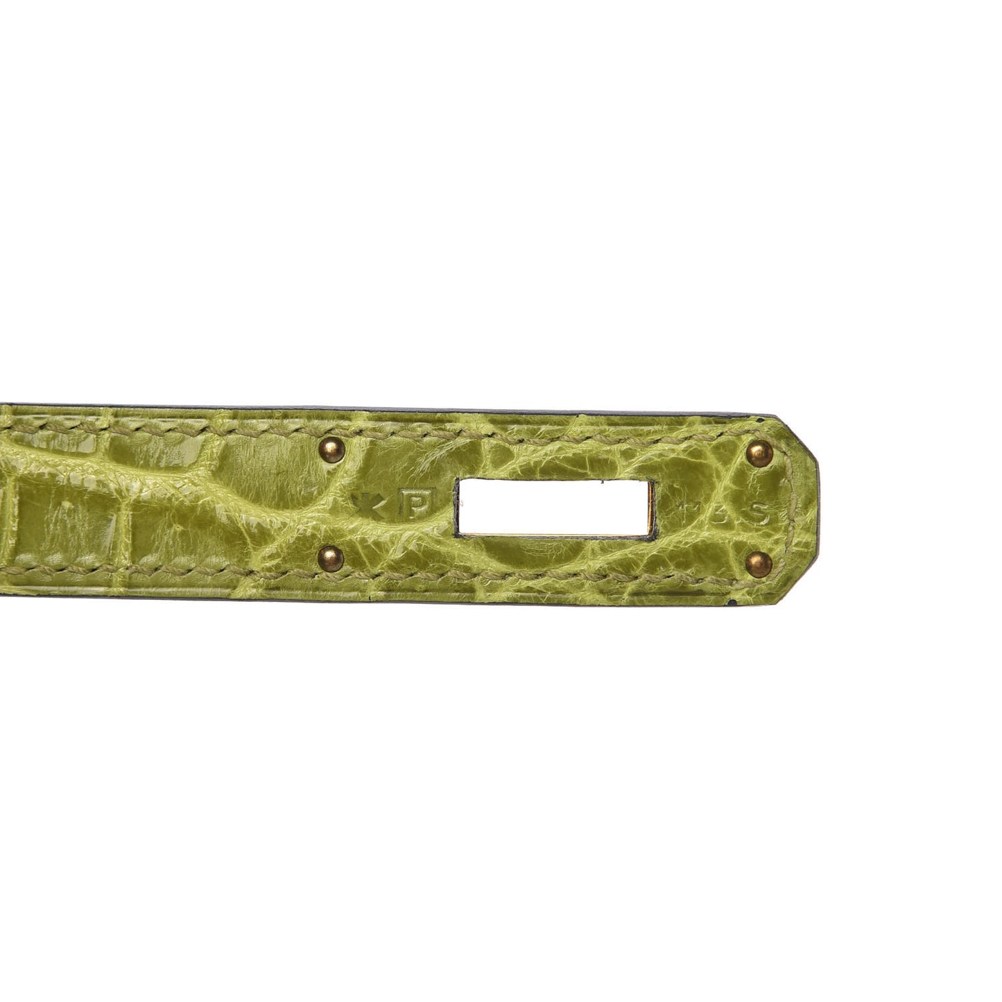 Shiny Niloticus Crocodile Kelly Sellier 28 Vert Anis