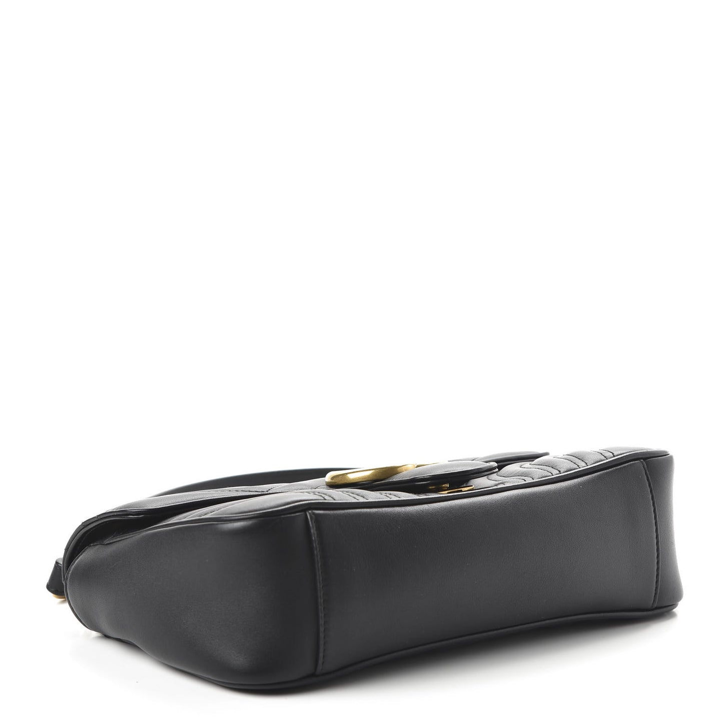 Calfskin Matelasse Small GG Marmont Shoulder Bag Black