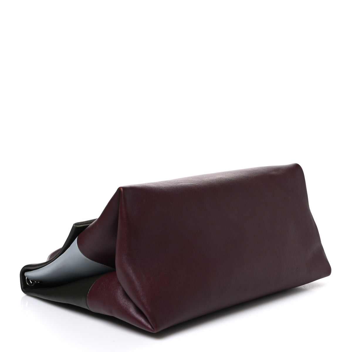 Celine Calfskin Tri-Color All Soft Shoulder Bag Burgundy 4 of 9