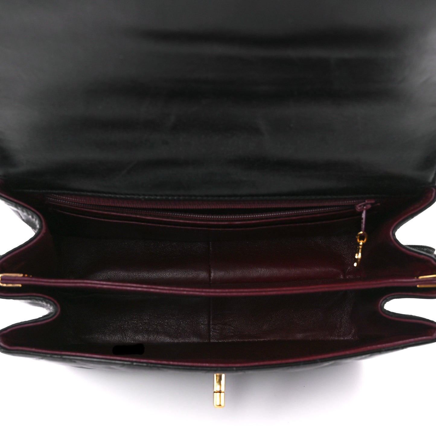 Lambskin Quilted CC Flap Shoulder Bag Black