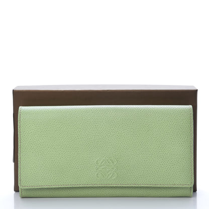 Loewe Grained Calfskin Continental Wallet Green 9 of 9