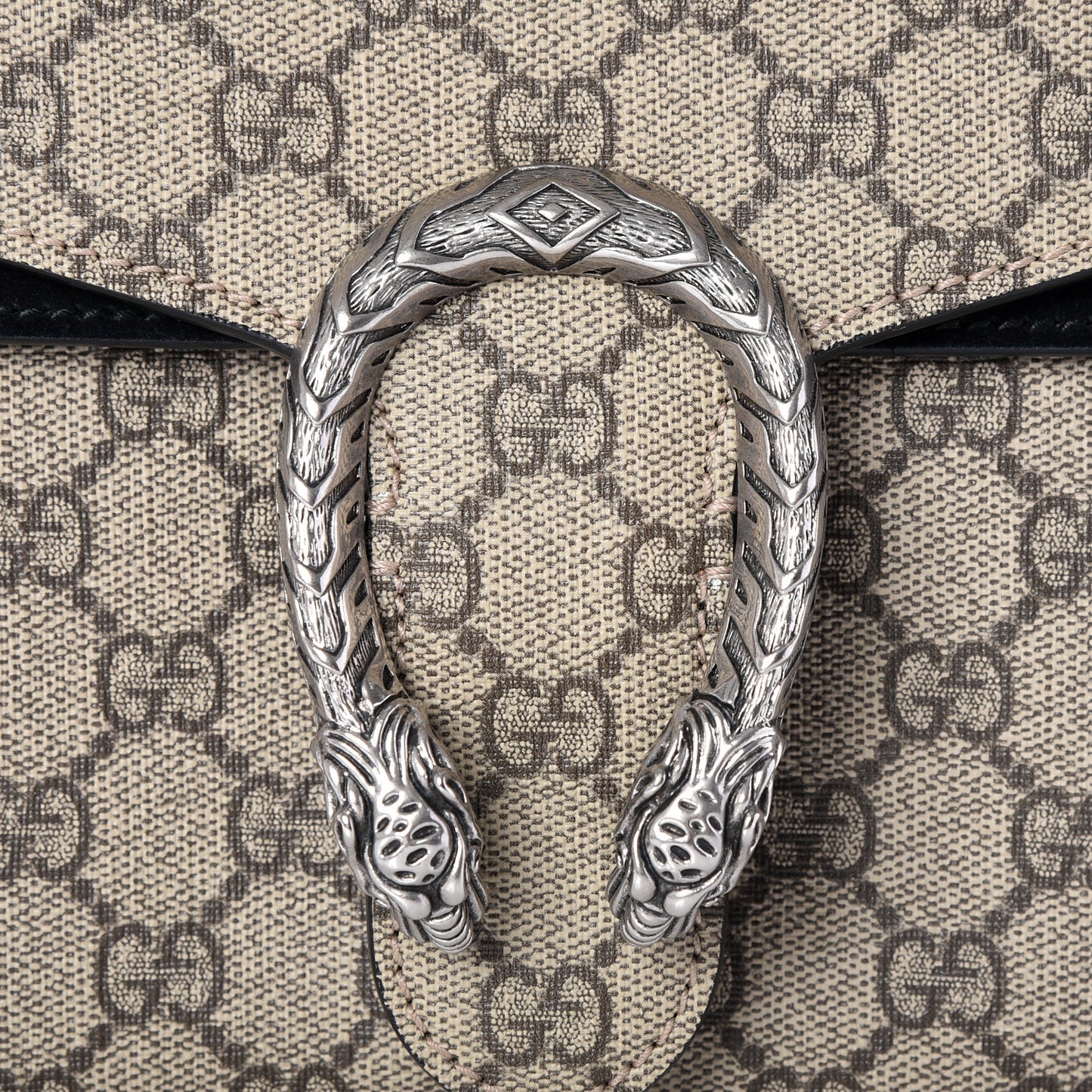 GG Supreme Monogram Small Dionysus Shoulder Bag Black