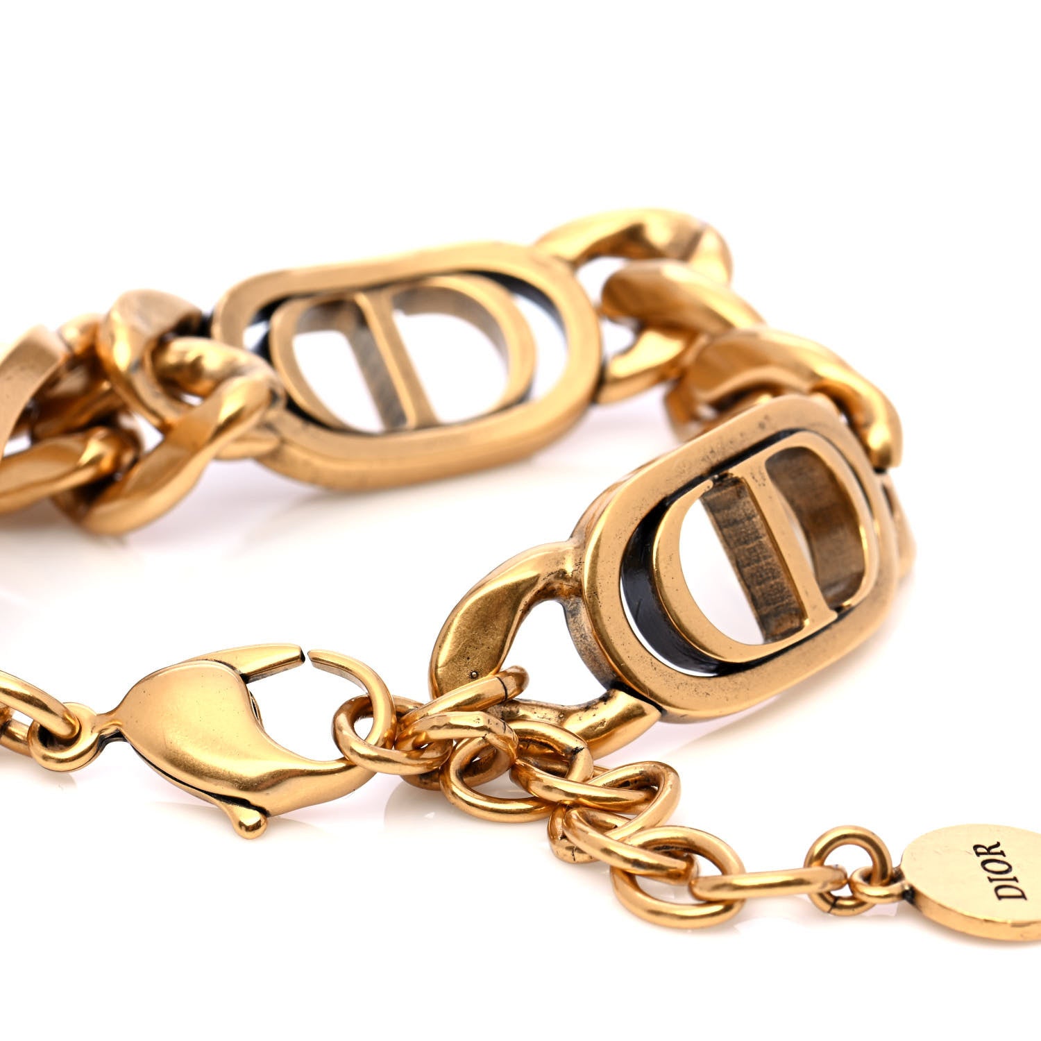 Christian Dior Metal CD Chain Bracelet Gold 3 of 5