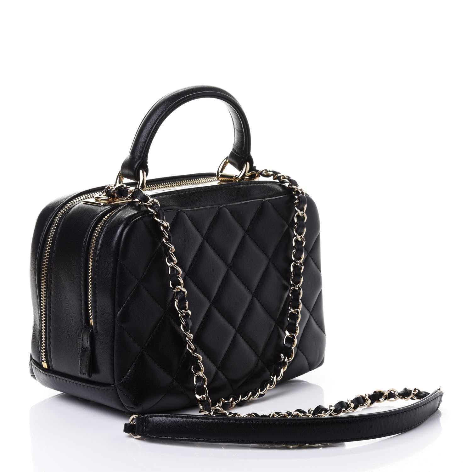Chanel Lambskin Quilted Small Trendy CC Bowling Bag Black 2 of 4