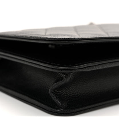 Chanel Caviar Quilted Boy Wallet On Chain WOC Black 10 of 12