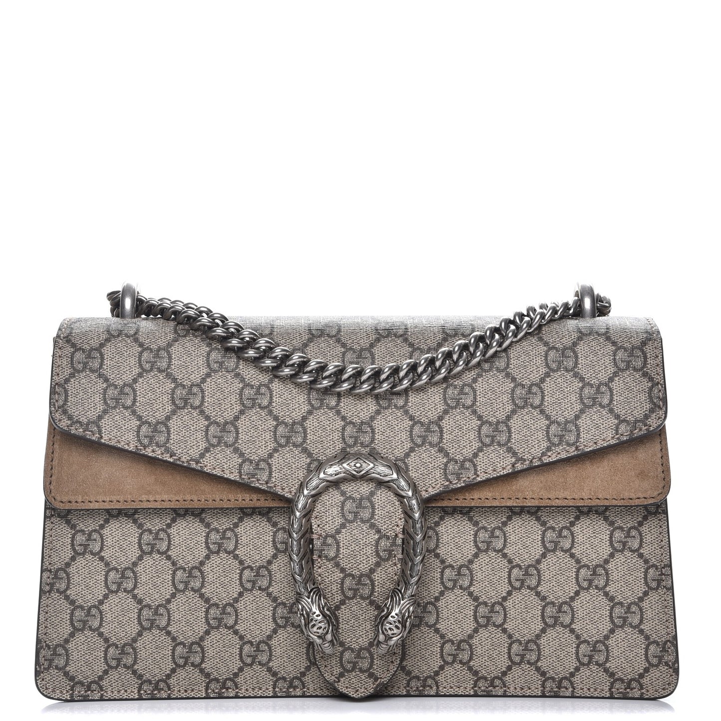 GG Supreme Monogram Small Dionysus Shoulder Bag Taupe
