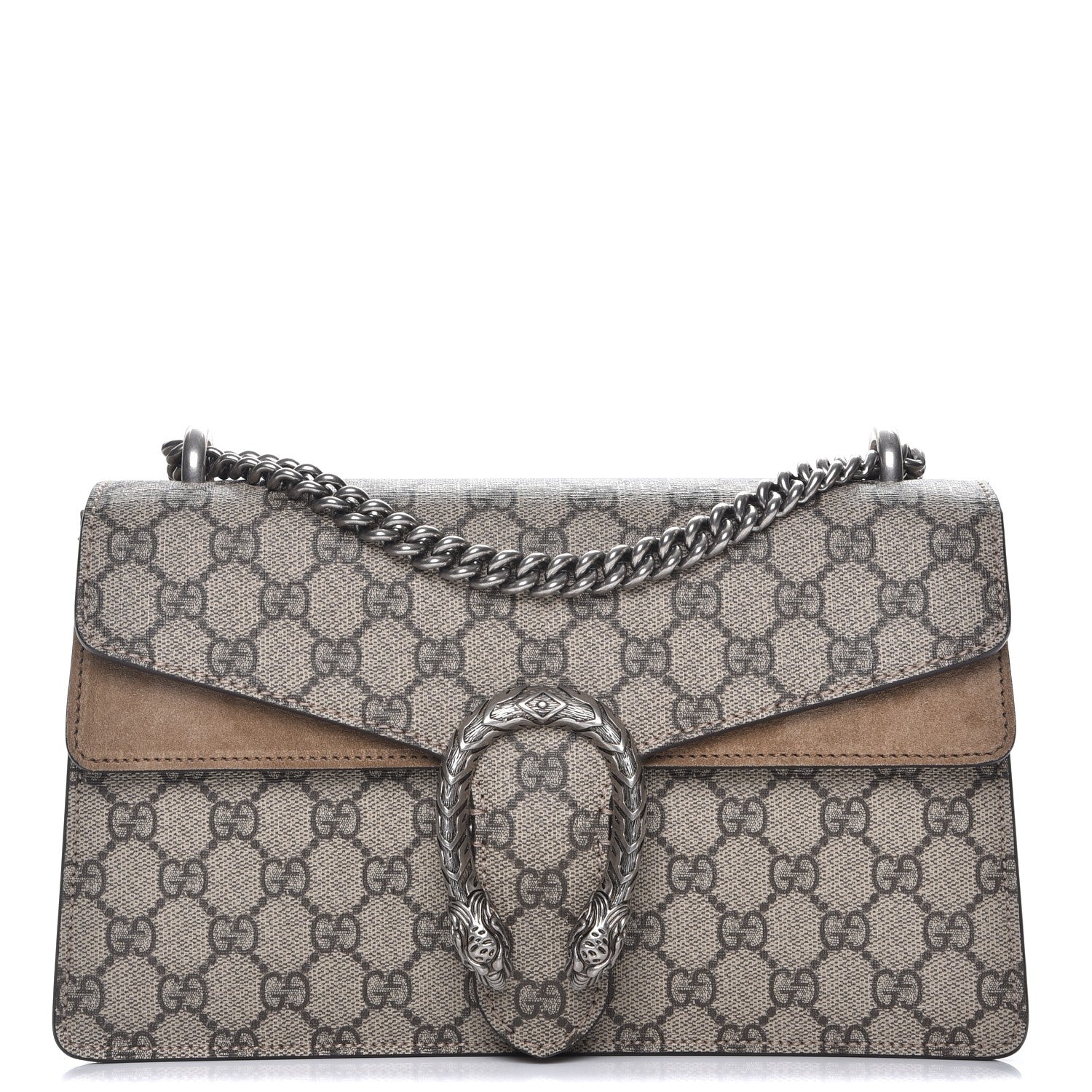 Gucci GG Supreme Monogram Small Dionysus Shoulder Bag Taupe 1 of 13