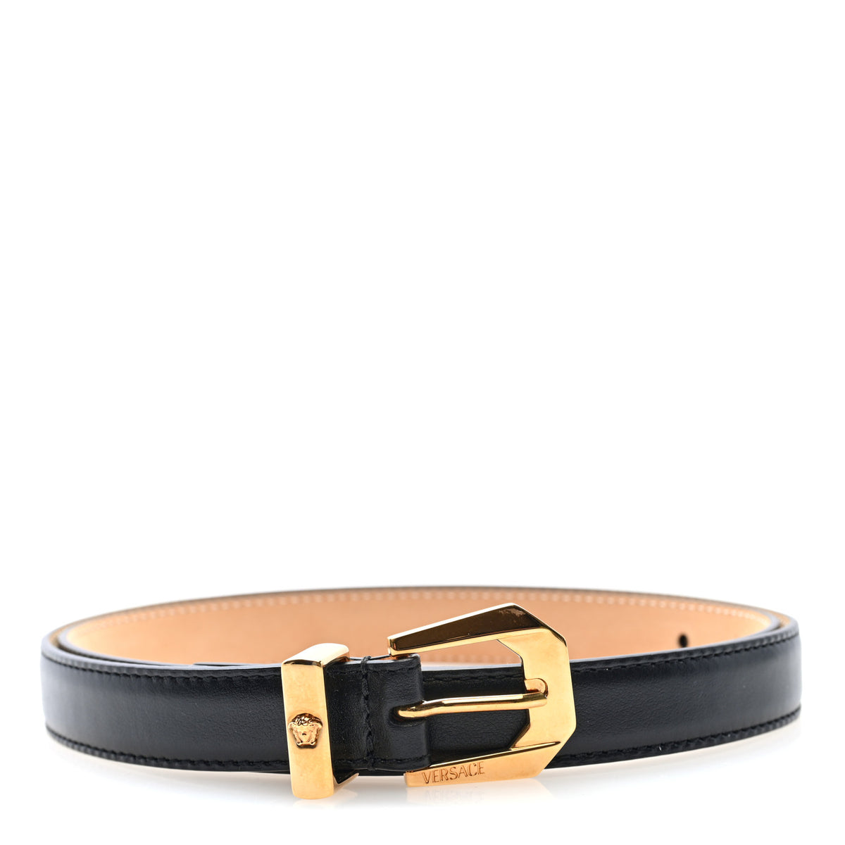 Versace Calfskin 20mm Belt 90 36 Black 1 of 5
