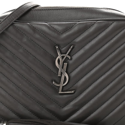Saint Laurent Calfskin Matelasse Monogram Lou Camera Bag Sea Pebble 7 of 13