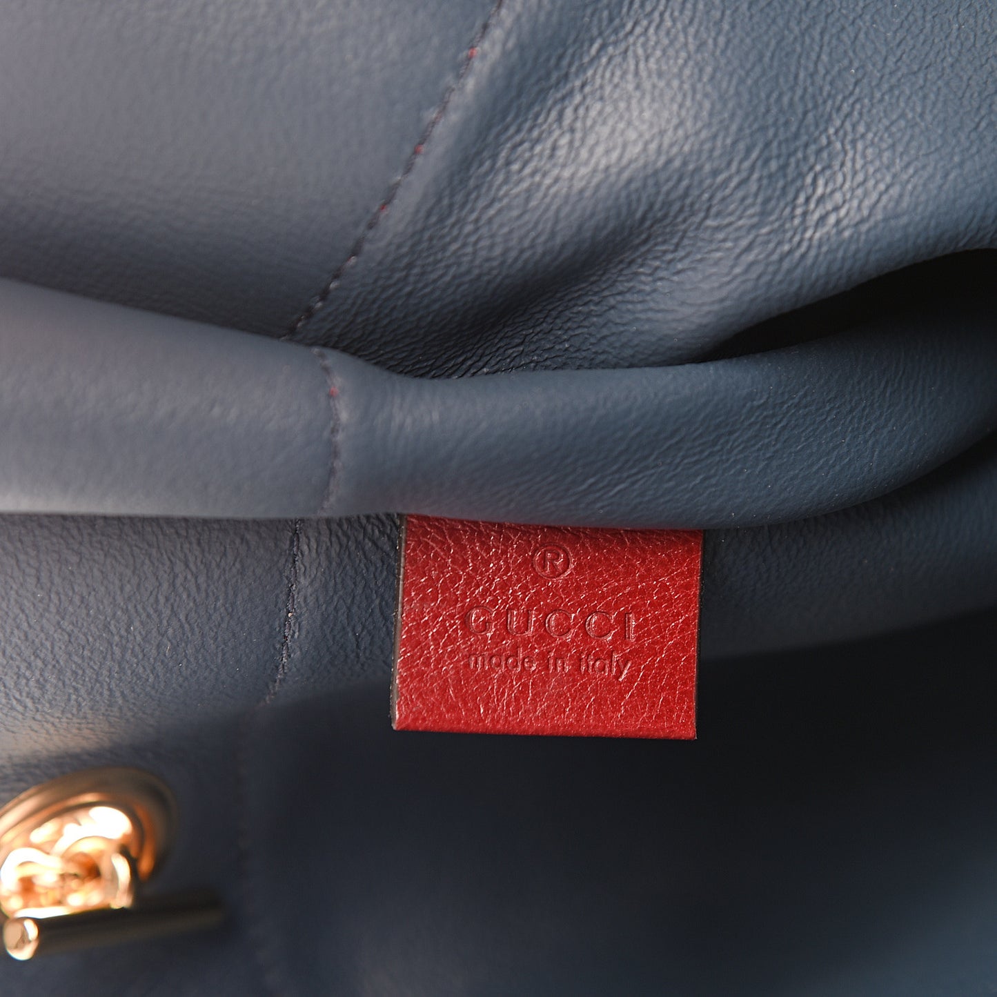 Suede Calfskin Large Rajah Chain Tote New Blue Romantic Cherry