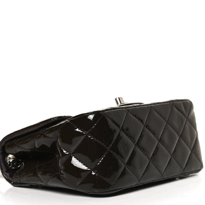 Chanel Patent Quilted Mini Square Flap Purple 7 of 9
