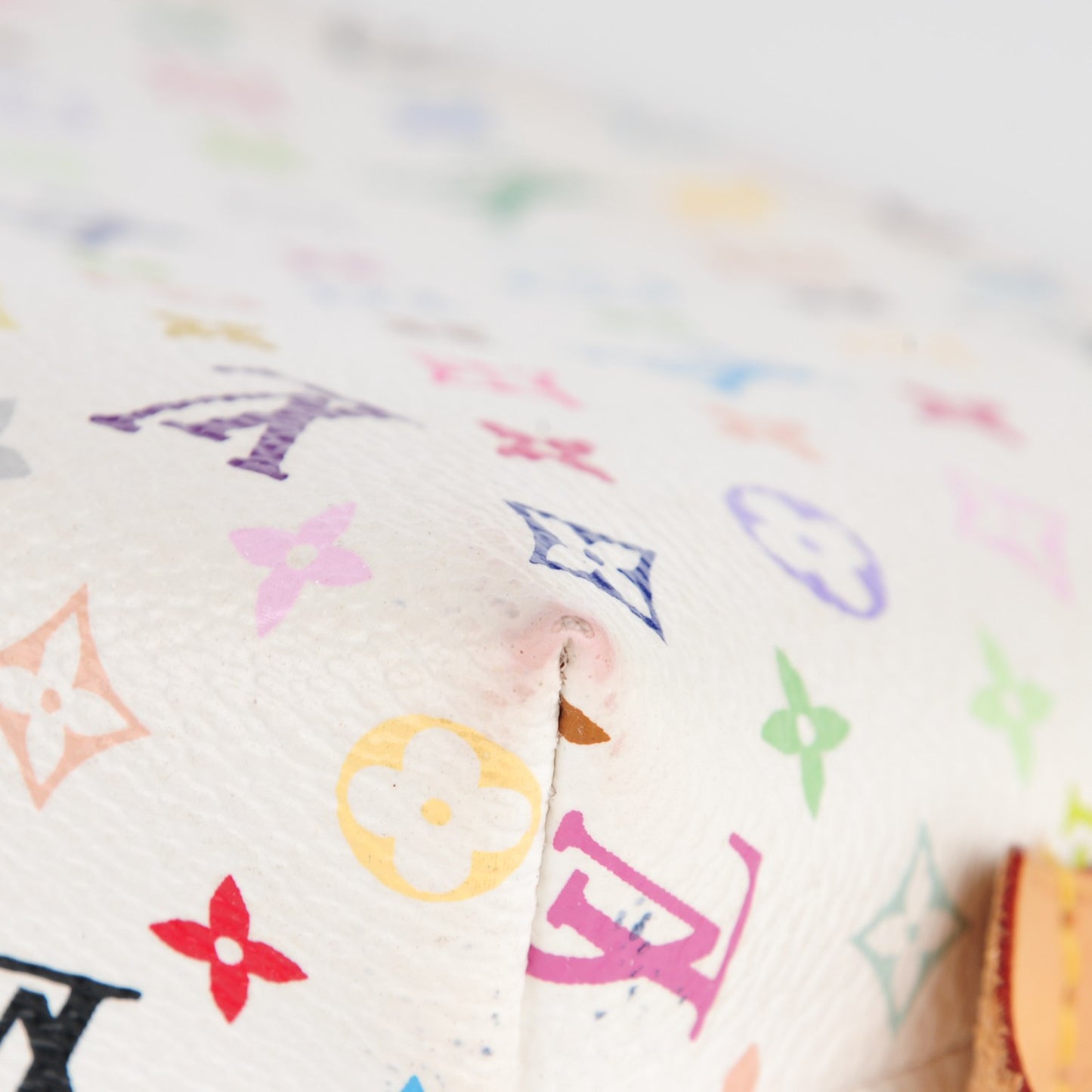 Monogram Multicolor Cosmetic Pouch White Litchi