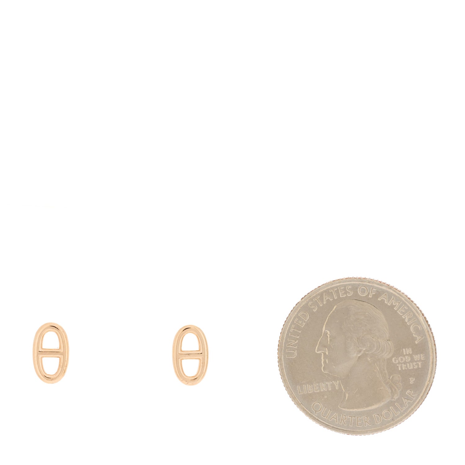 Hermes 18K Rose Gold TPM Farandole Stud Earrings 2 of 5