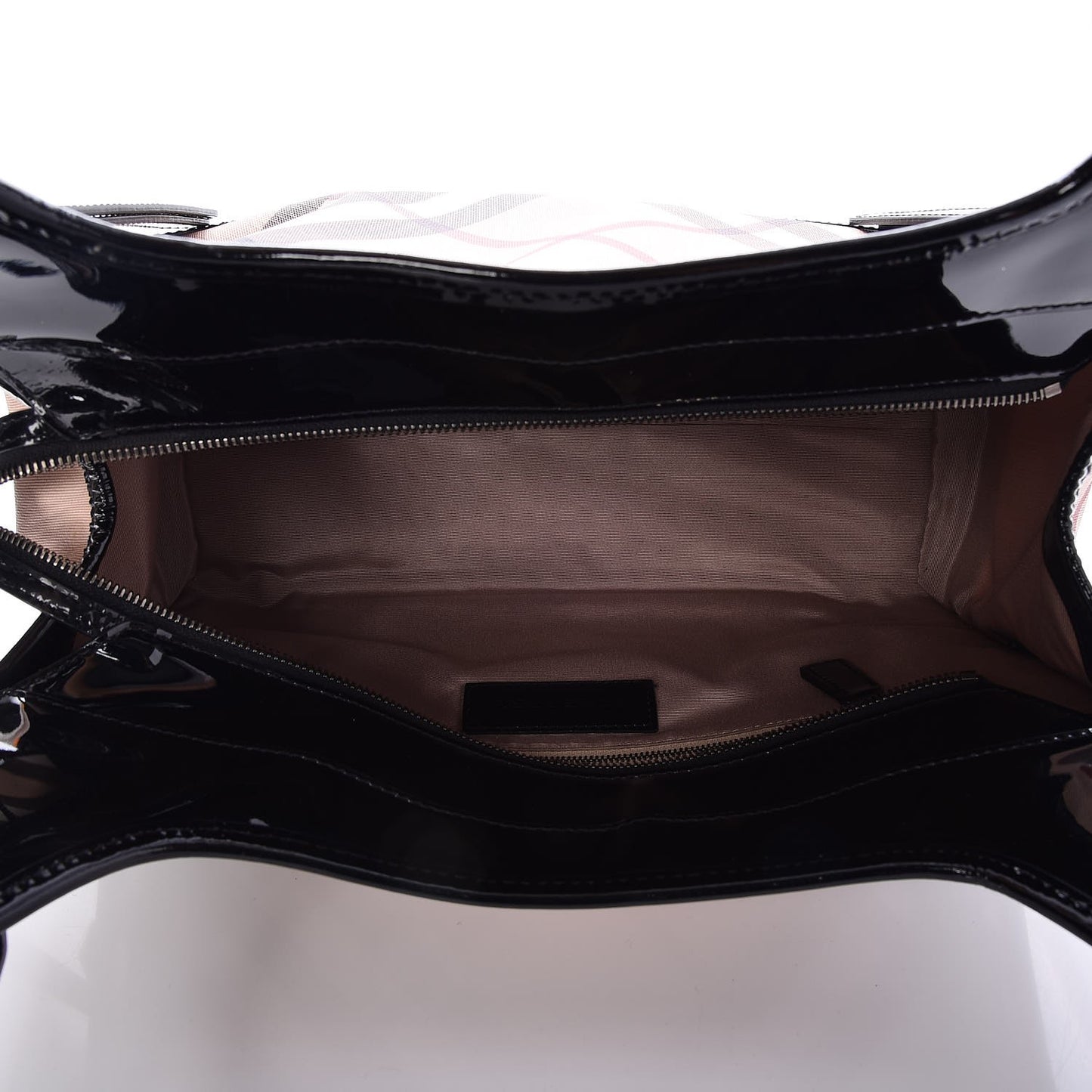 Patent Trim Supernova Check Ashmore Tote Black