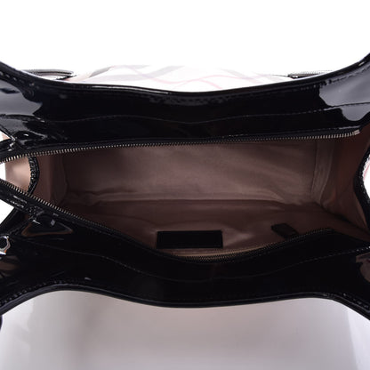 Burberry Patent Trim Supernova Check Ashmore Tote Black 5 of 7