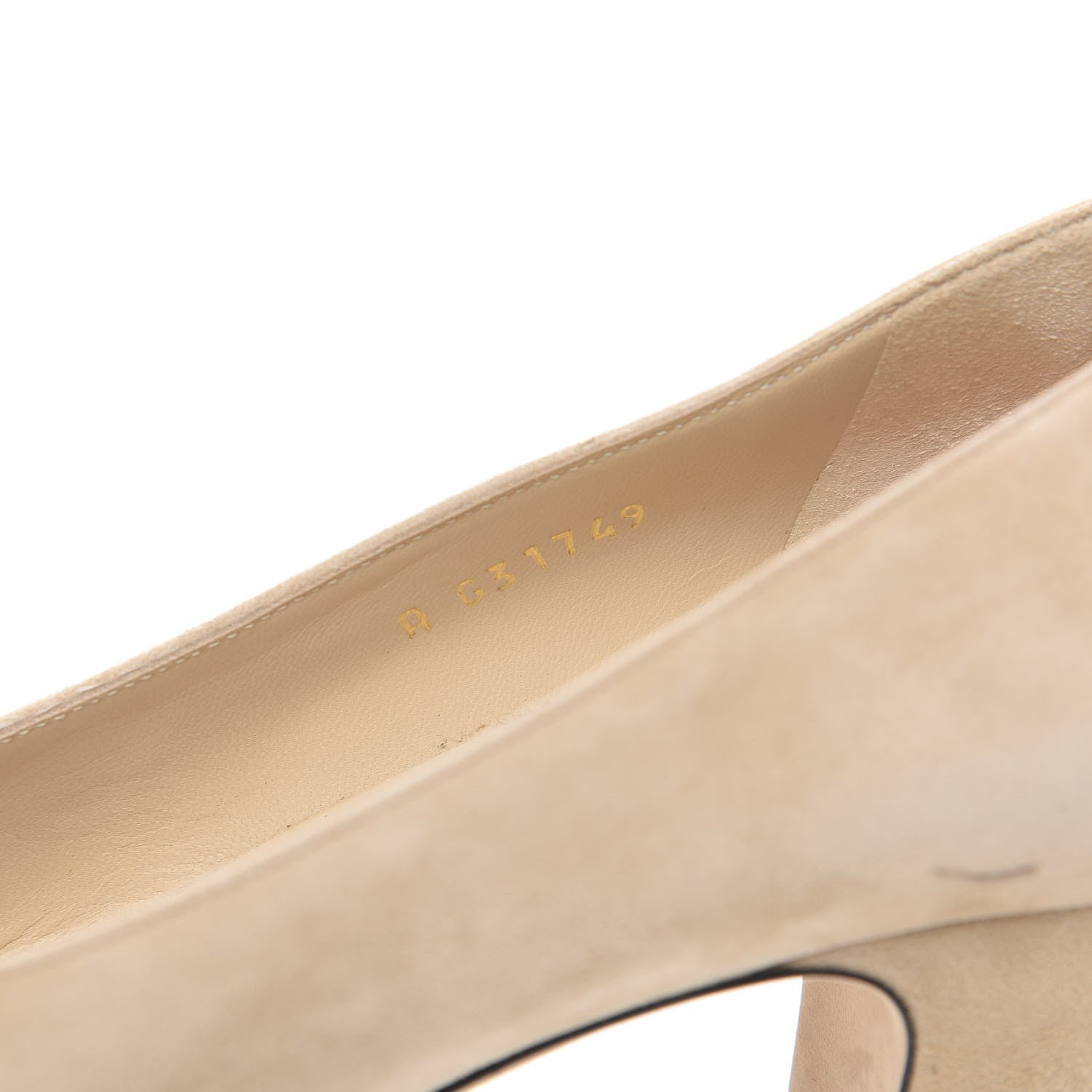 Chanel Suede Satin Cap Toe Low Heel Pumps 40 Beige Black 8 of 10