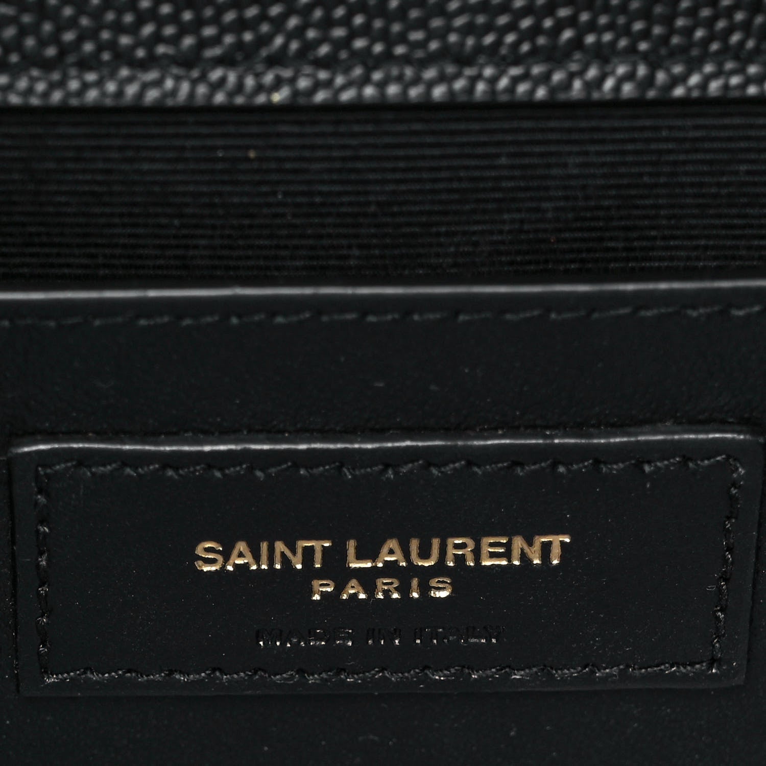 Saint Laurent Grain De Poudre Textured Mixed Matelasse Triquilt Medium Monogram Satchel Black 6 of 8