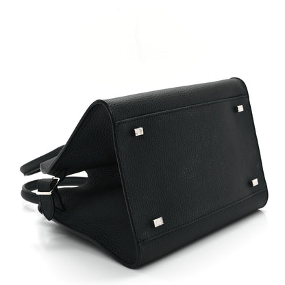 The Row Grained Calfskin Soft Margaux 10 Bag Black 4 of 9