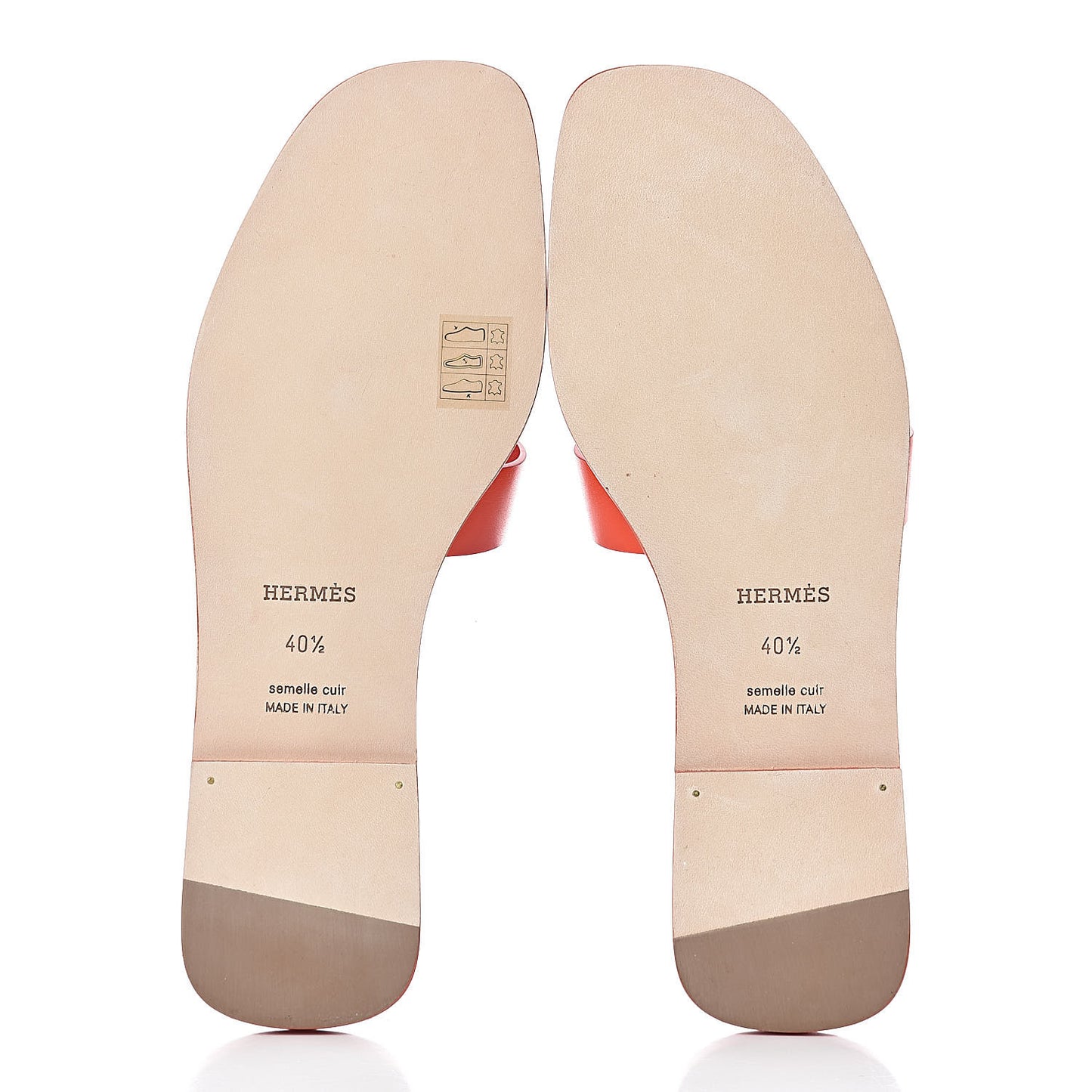 Calfskin Oran Sandals 40.5 Pavot