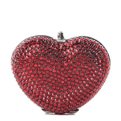 Judith Leiber Crystal Heart Minaudiere Pill Box 1 of 4