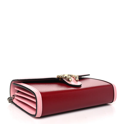 Gucci Azalea Calfskin Enamel Mini Dionysus Chain Wallet New Cherry Red Wild Rose Off White 4 of 11