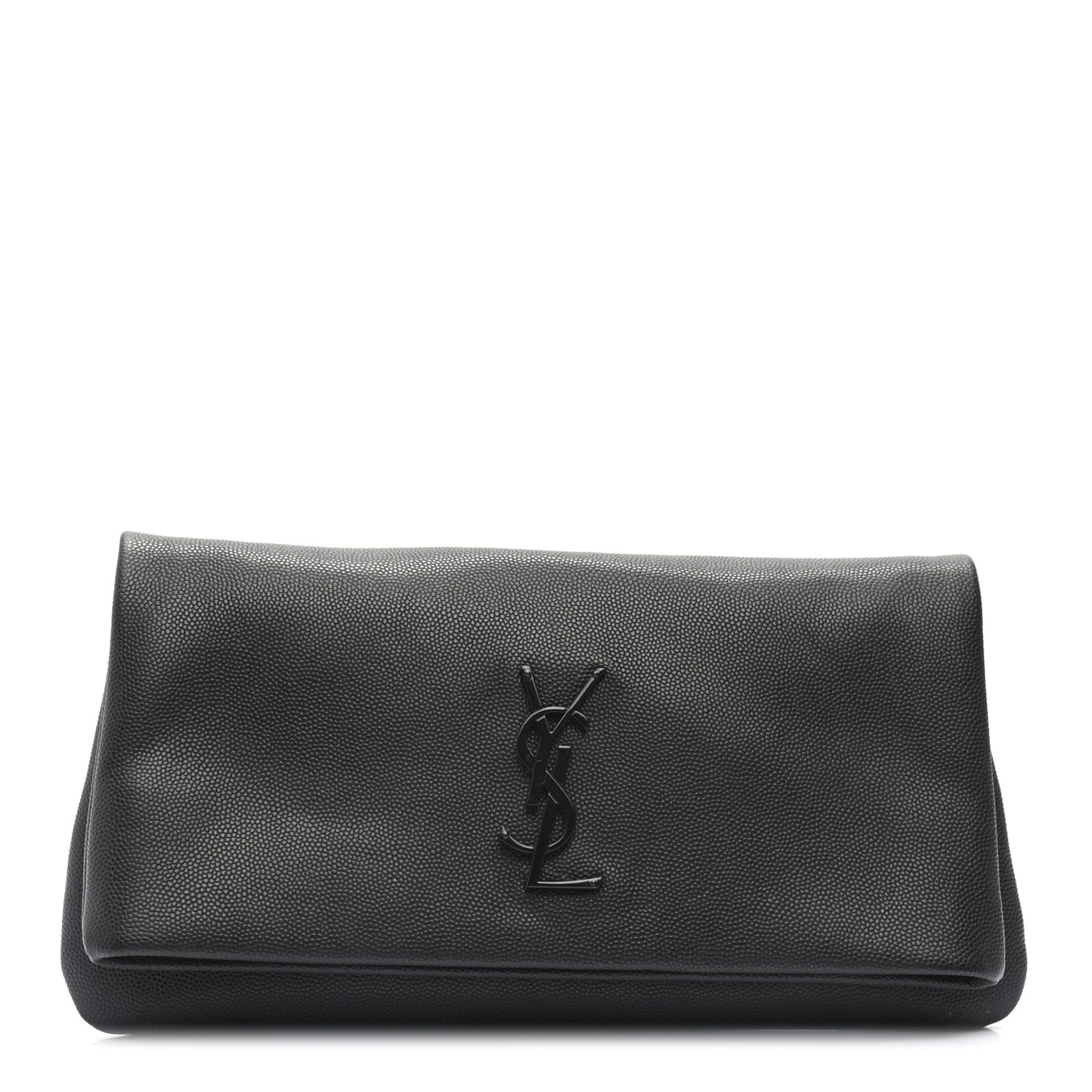 Grain De Poudre West Hollywood Monogram Fold Over Clutch Black
