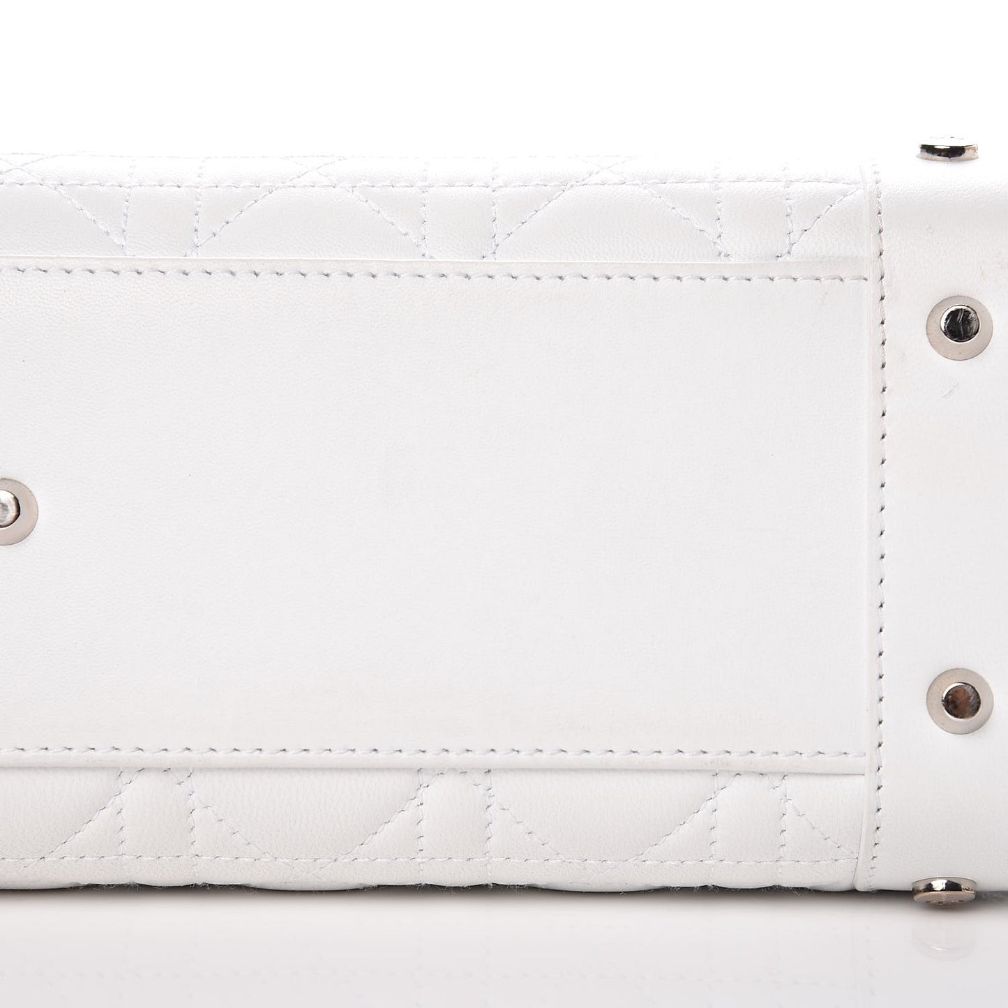 Lambskin Cannage Soft Lady Dior East West White