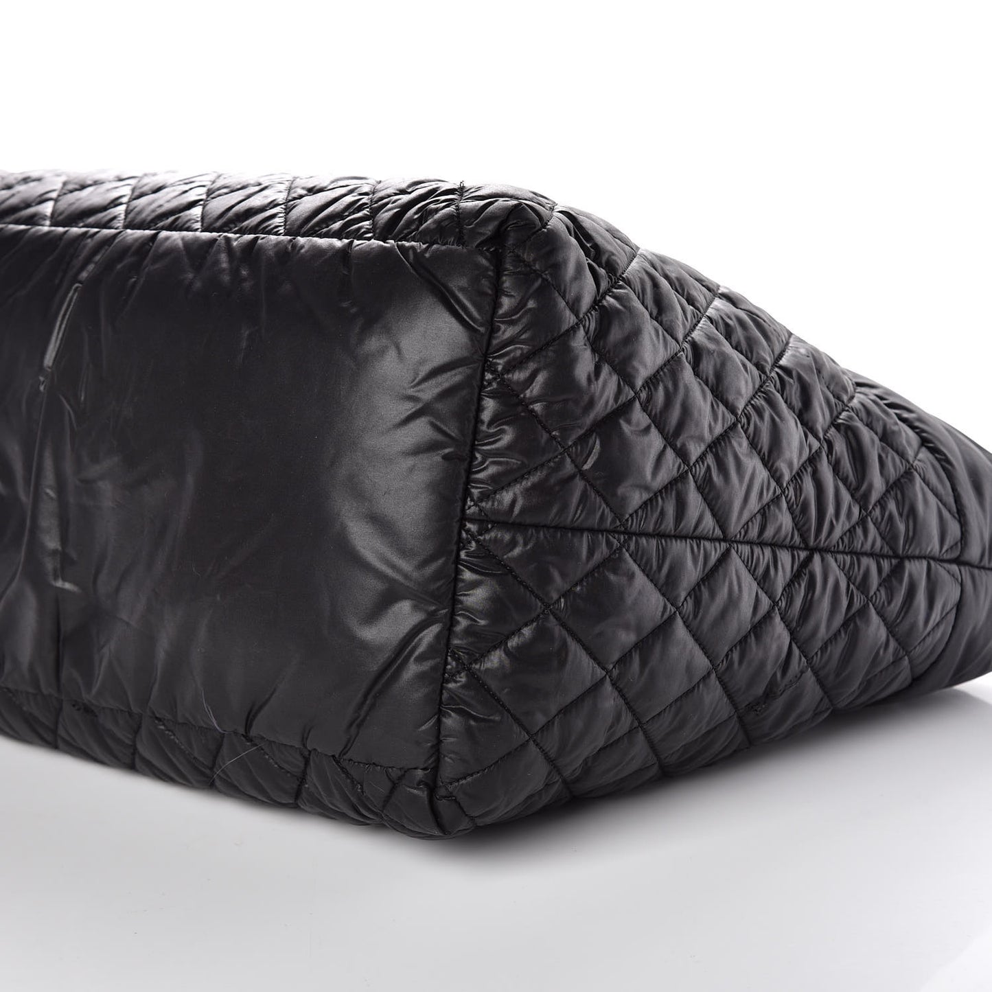 Nylon Quilted Large Coco Cocoon Tote Black