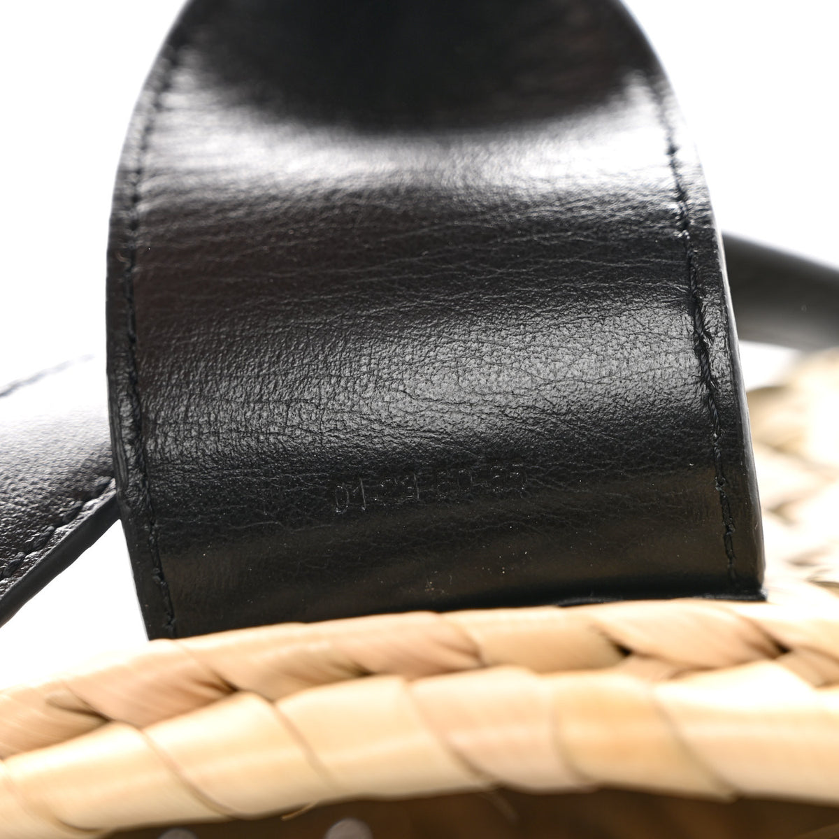 Chloe Raffia Smooth Calfskin Small Sense Basket Black 7 of 10