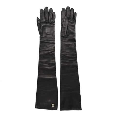 Nappa Interlocking G Gloves 7 Black