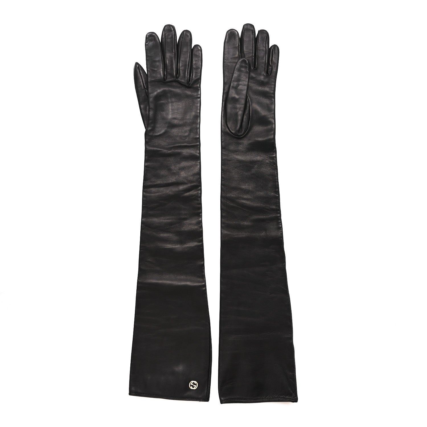 Gucci Nappa Interlocking G Gloves 7 Black 1 of 5