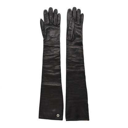 Gucci Nappa Interlocking G Gloves 7 Black 1 of 5