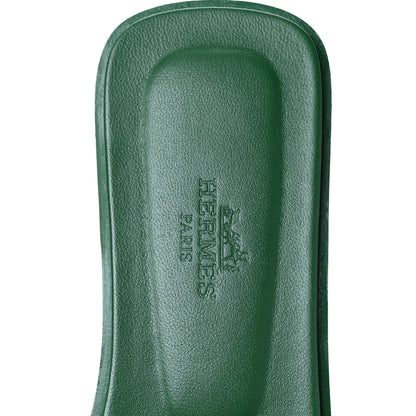 Hermes Calfskin Oran Sandals 36 Vert Electrique 7 of 8