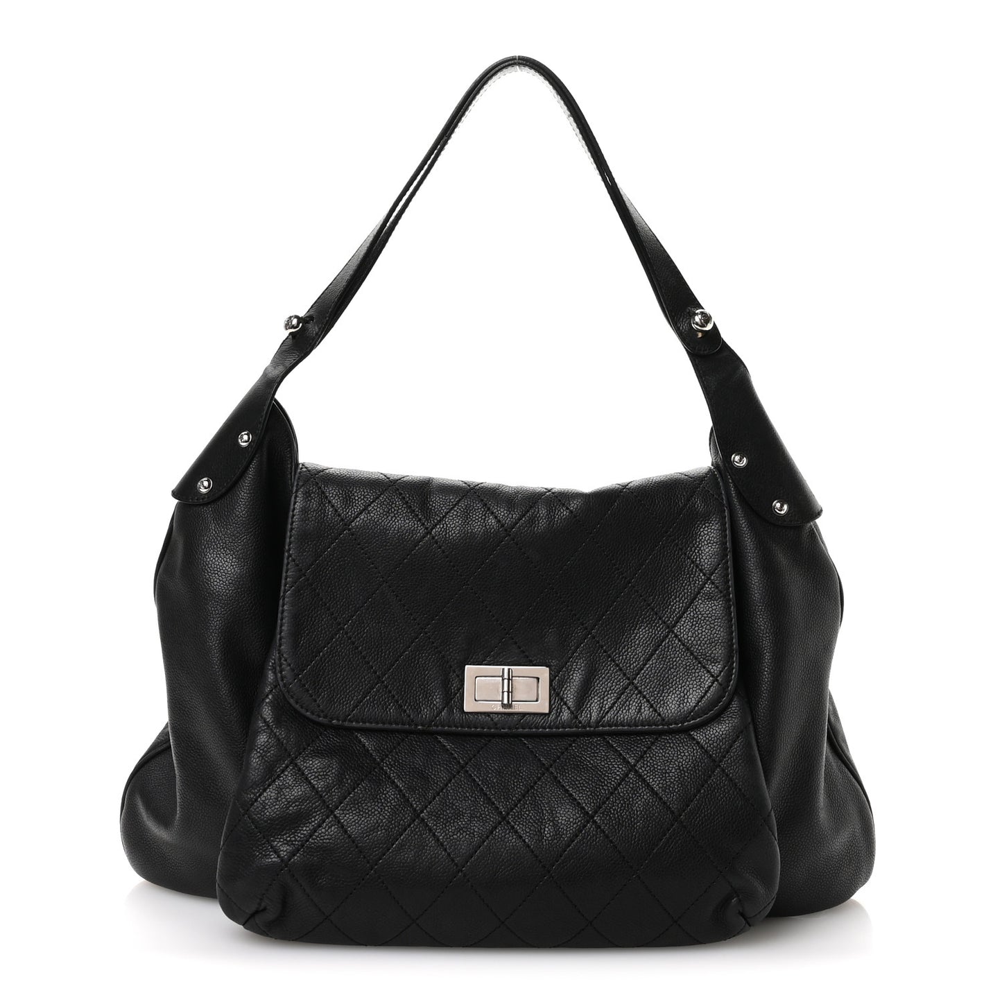 Caviar Stitched Pocket In The City Hobo Black