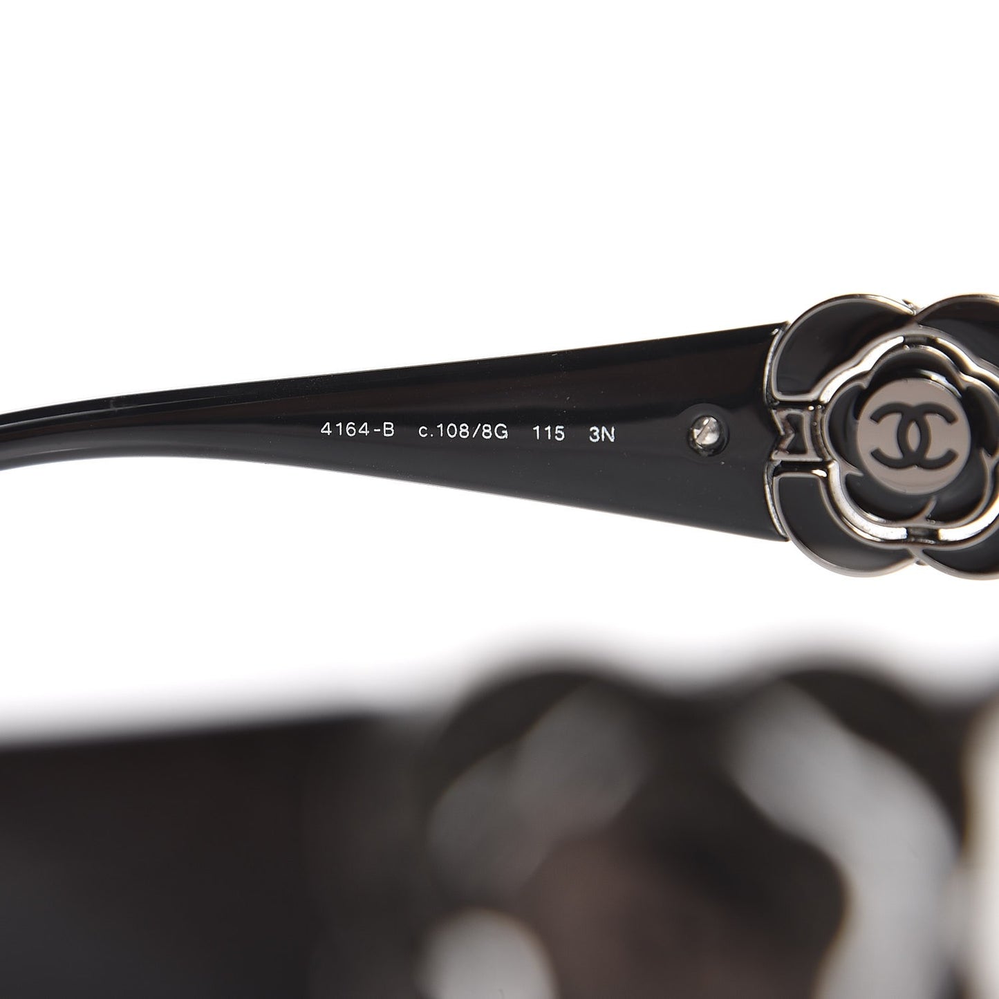 Swarovski Crystal Camellia CC Sunglasses 4164-B Black