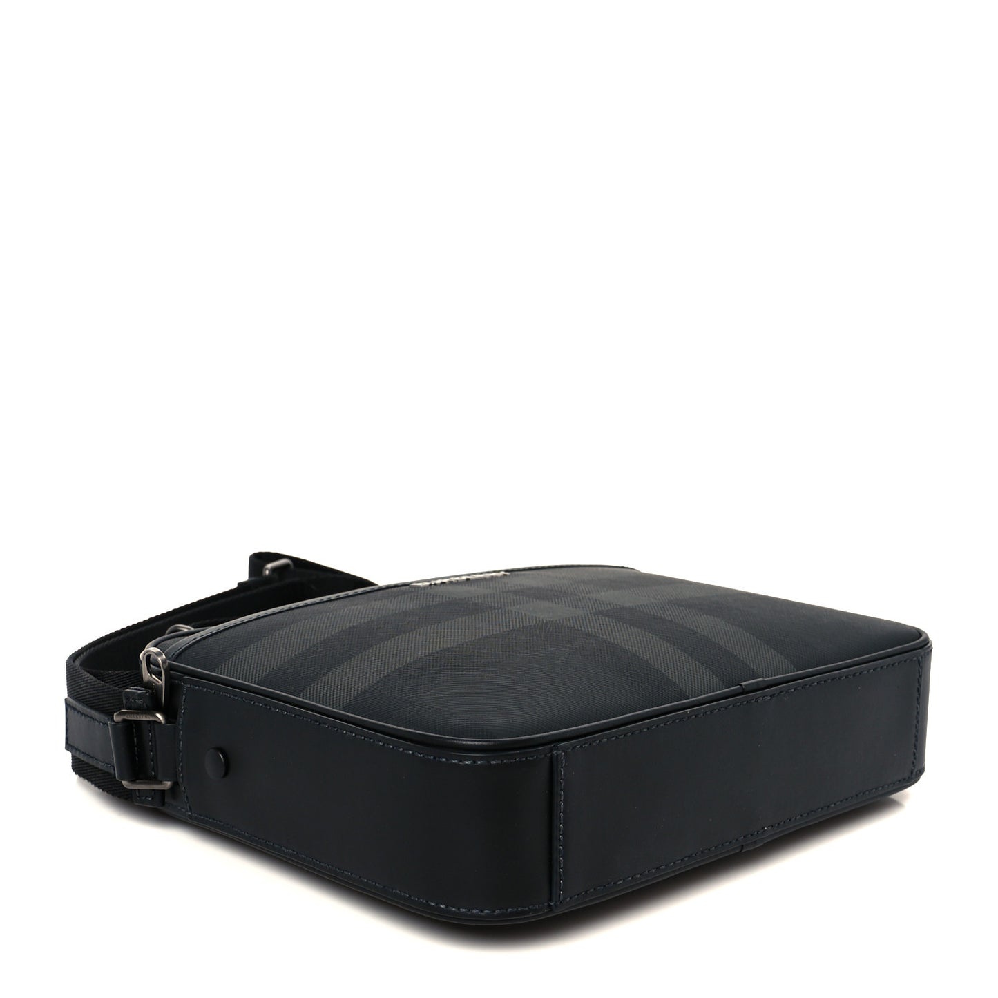 Coated Canvas Calfskin Check Muswell Bag Charcoal