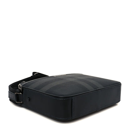 Burberry Coated Canvas Calfskin Check Muswell Bag Charcoal 4 of 11
