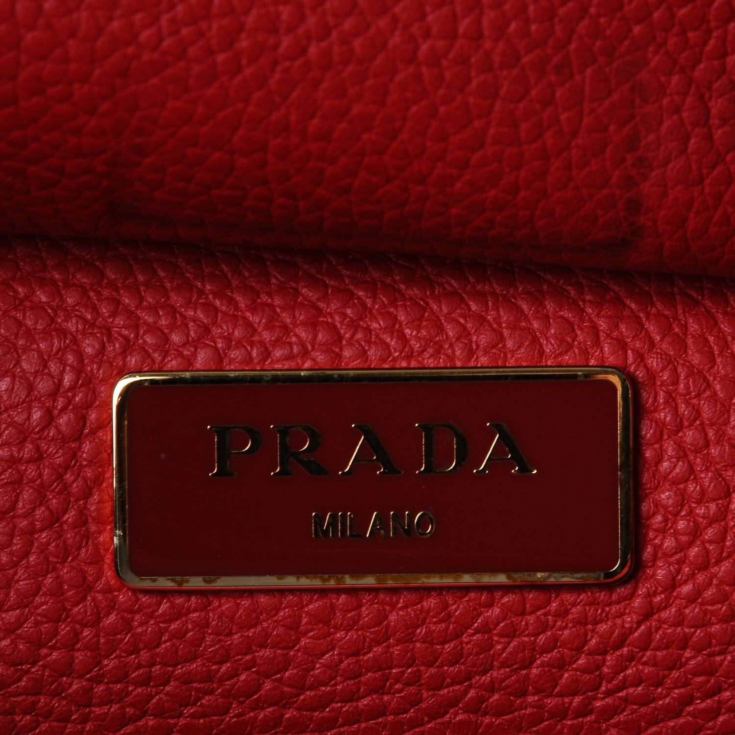 Prada Vitello Grain Tote Fuoco 7 of 19