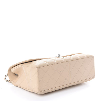 Chanel Caviar Quilted Jumbo Single Flap Beige Clair 4 of 14
