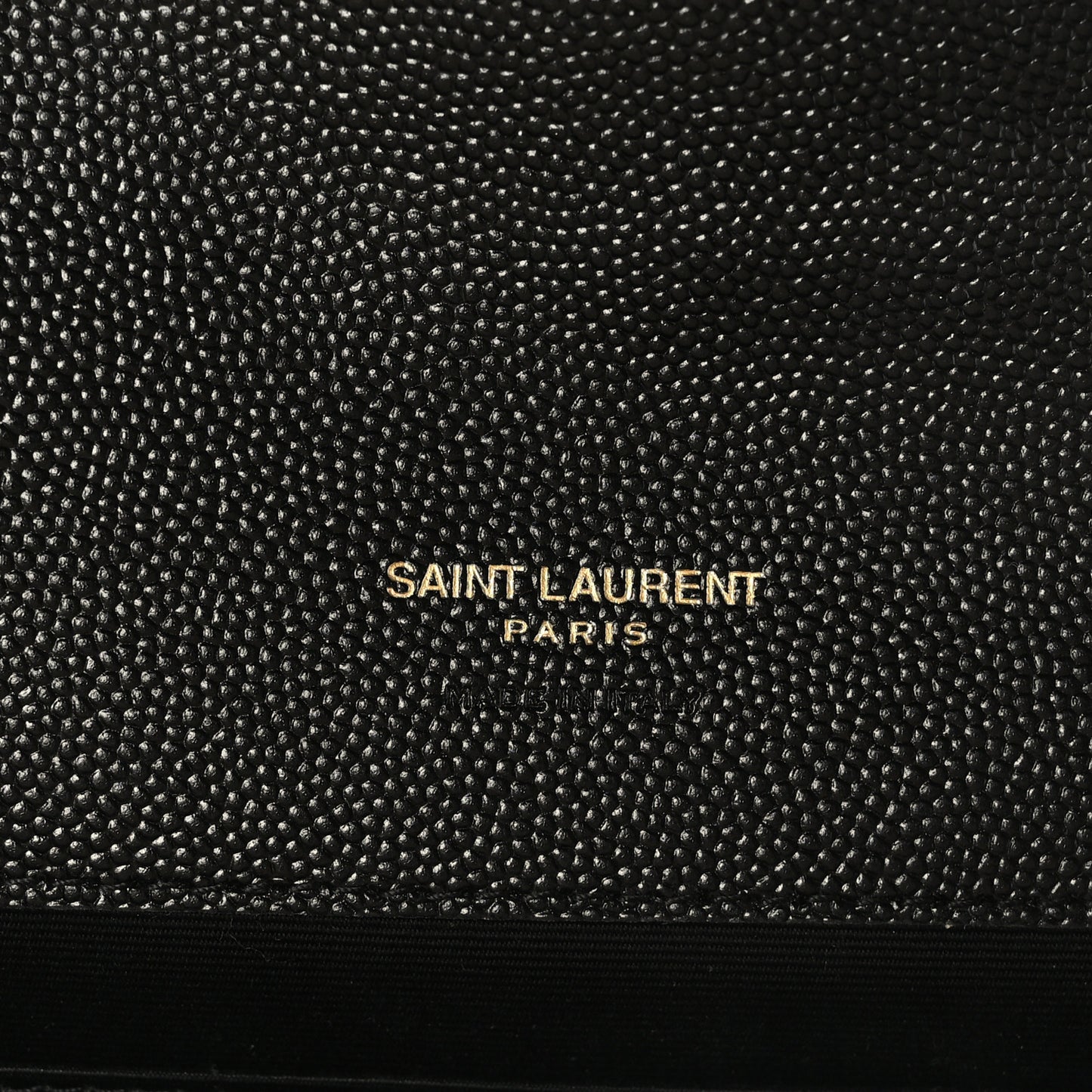 Grain De Poudre Matelasse Chevron Monogram Envelope Clutch Black