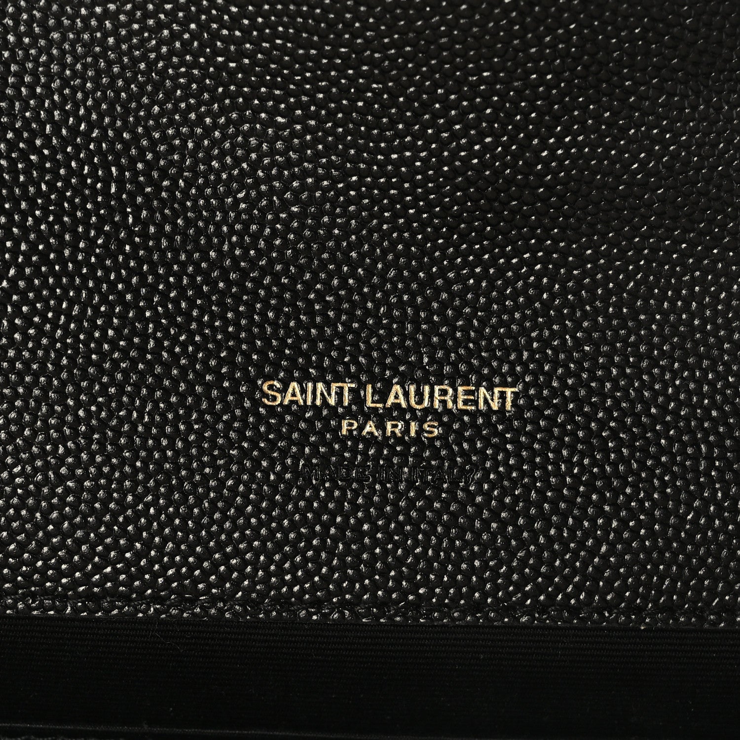 Saint Laurent Grain De Poudre Matelasse Chevron Monogram Envelope Clutch Black 6 of 9