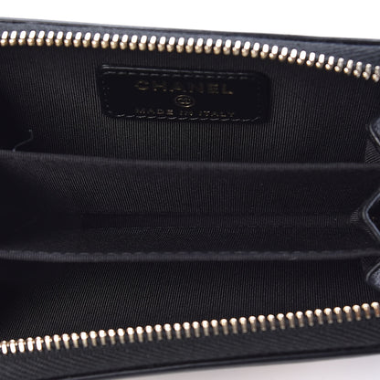Chanel Caviar Quilted Filigree Coin Purse Beige Black 6 of 8