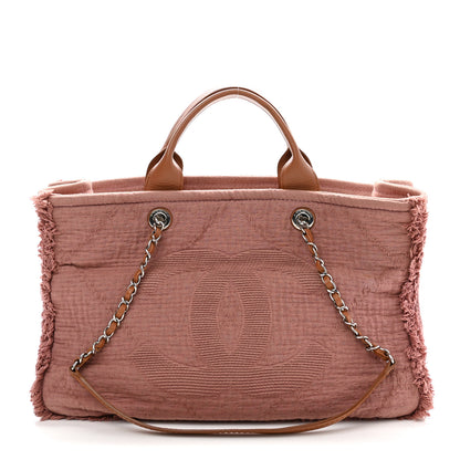 Chanel Canvas Large Double Face Shopping Tote Dark Pink 1 of 11