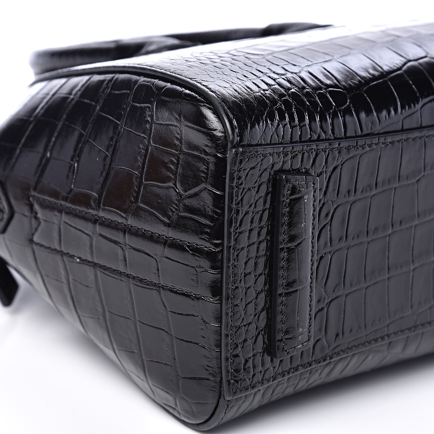 Givenchy Calfskin Crocodile Embossed Mini Antigona Black 7 of 13