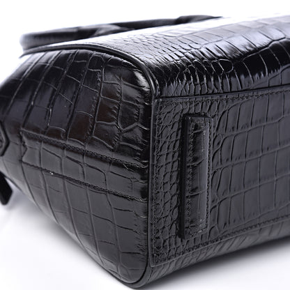 Givenchy Calfskin Crocodile Embossed Mini Antigona Black 7 of 13
