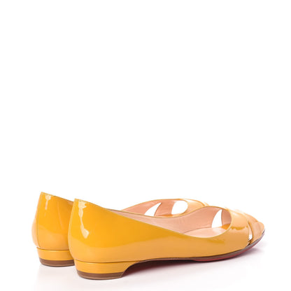 Christian Louboutin Patent Croisette Peep Toe Flats 36.5 4 of 17